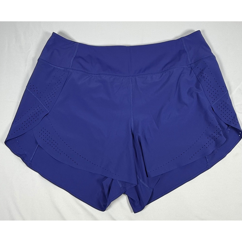Athleta Allyson Felix Legend Shorts Royal Blue Laser Cut Running 1X